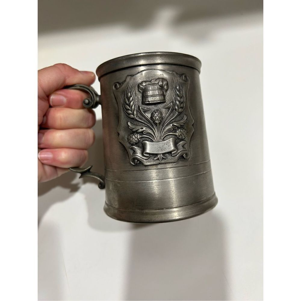 VINTAGE METALARS PEWTER TANKARD Stein Handmade in ITALY. Beer stein, pewter, tan